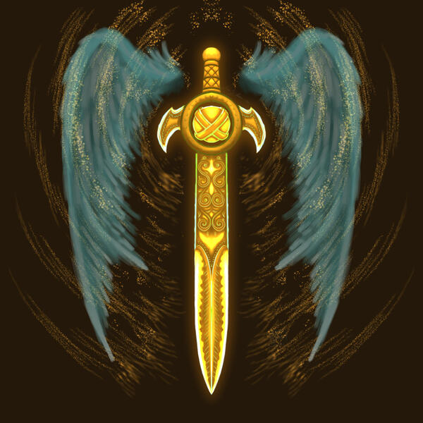 Golden Angel Excalibur Sword © 2024 by Ruben Z. Malinao(rubenzmart) is licensed under CC BY-NC-SA 4.0